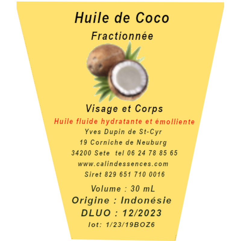 huile de coco fractionnée